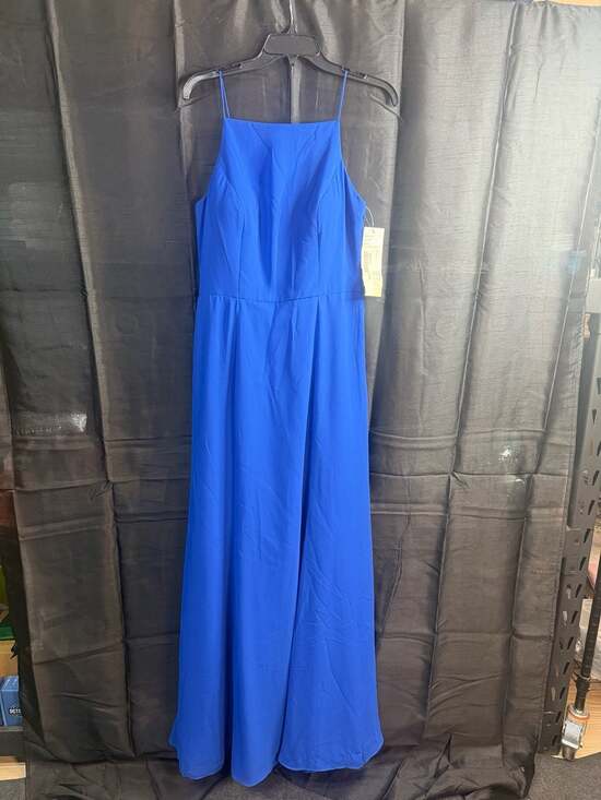 Macy's Bridal Salon Dresses & Skirts - Macy's Bridal Salon Lux Chiffon Square Sleeveless Floor  Bridesmaid Dress Sapphi